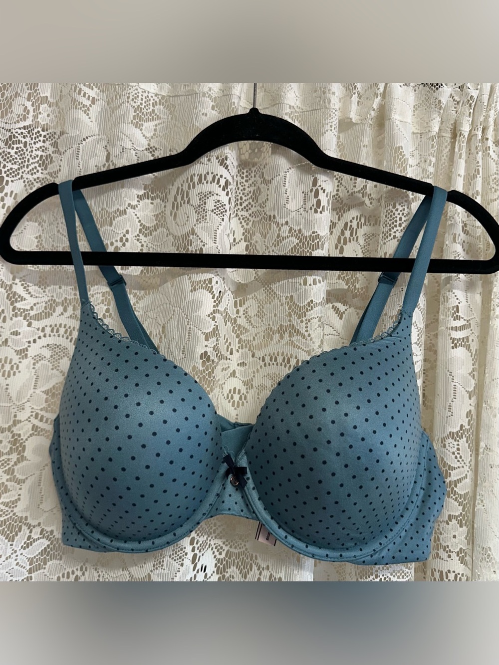 Victoria’s Secret Body By Victoria Perfect Shape Blue Polka Dot Bra